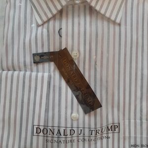 Men charcoal and red stripe Cufflink dress shirt